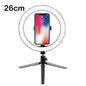 26CM LED Selfie Ring Light Multi-Function Dimmable Ring Light for Cell Phone Holder Camera Live Video Stream Makeup Youtube