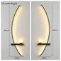 Modern LED Wall Lamp – Minimalist Art Design for Bedroom, Living Room, and Bathroom, Gold/Black